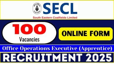 SECL Office Operation Executive Recruitment 2025